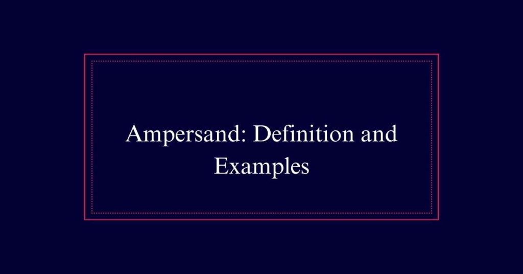 Ampersand