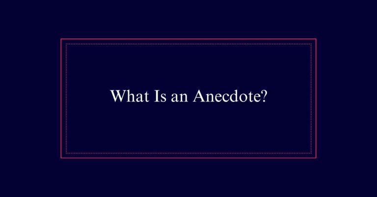 Anecdote