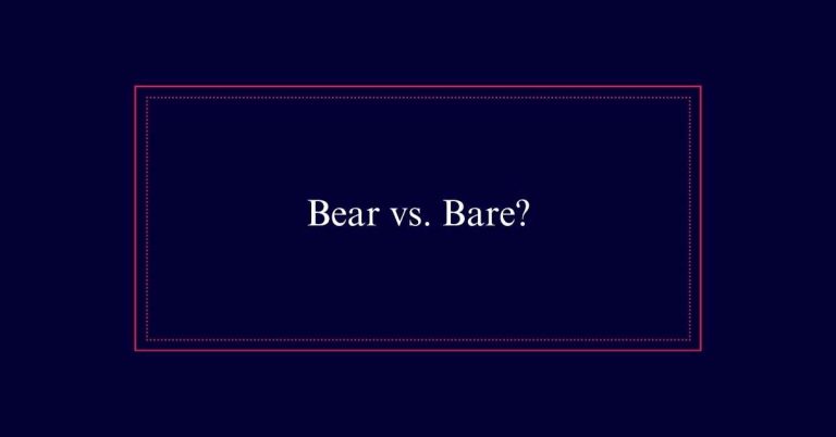 Bear or Bare