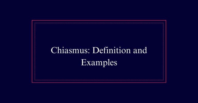 Chiasmus Definition