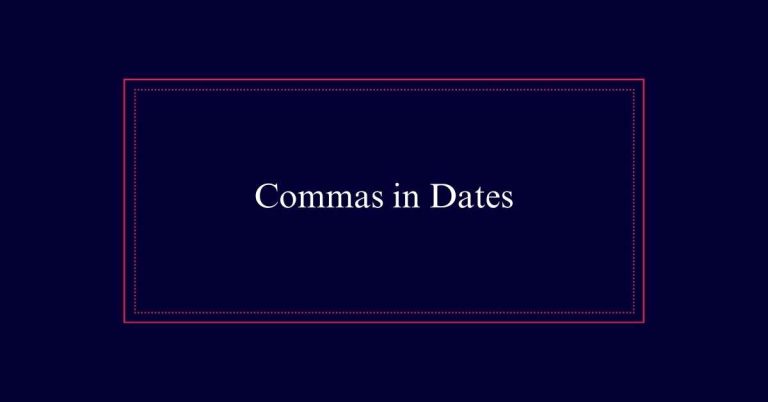 Commas in Dates