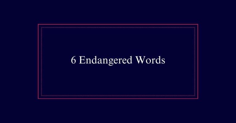 Endangered Words