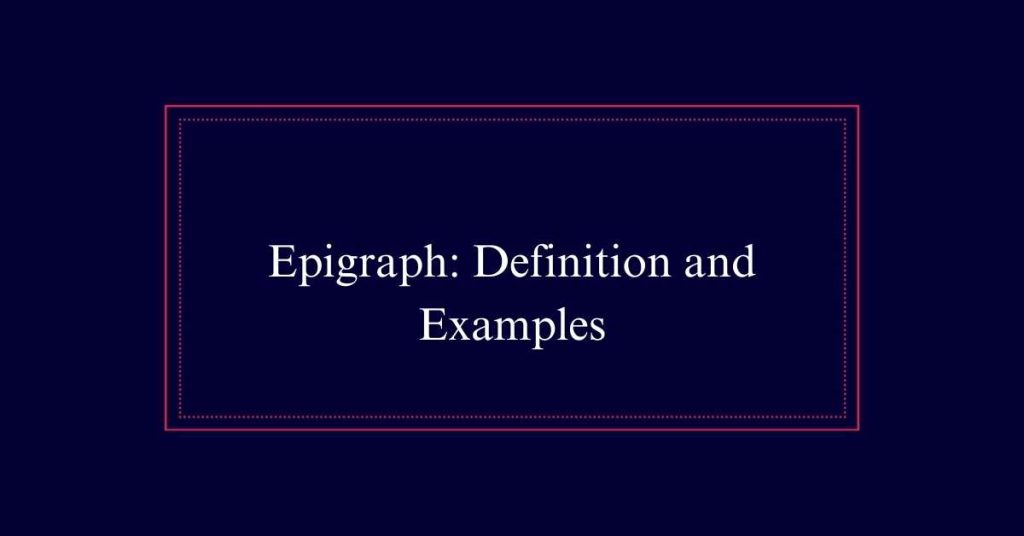 Epigraph mean