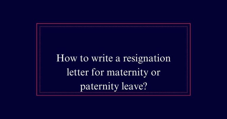 How to write a resignation letter