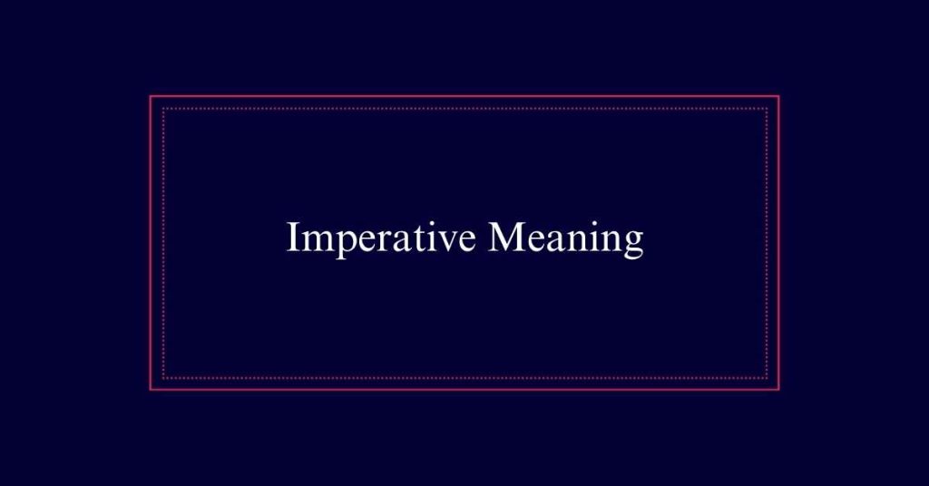 Imperative Meaning