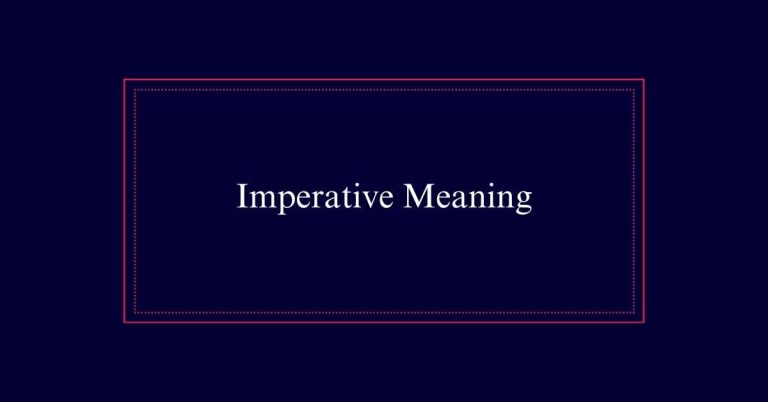 Imperative Meaning