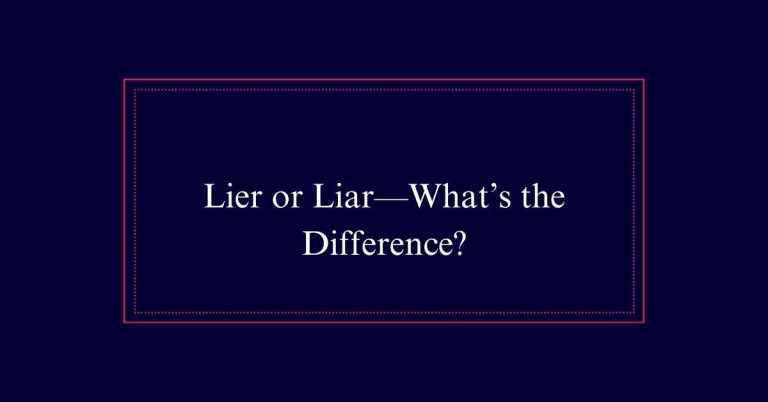 Lier or Liar