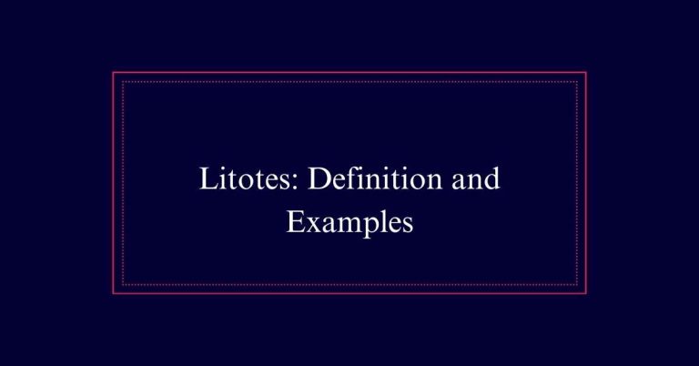 Litotes Definition