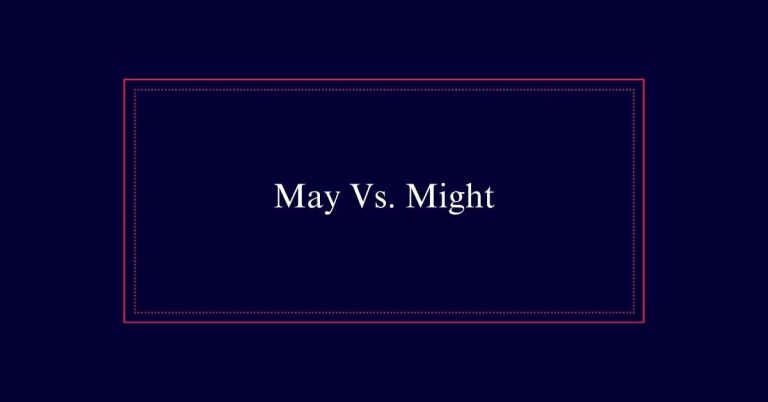 May Vs. Might