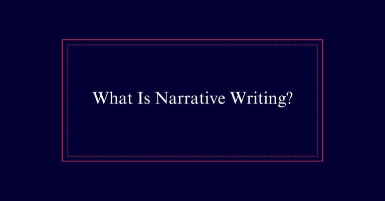 Narrative writing