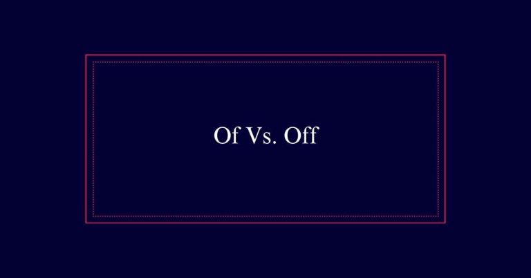 Of or off