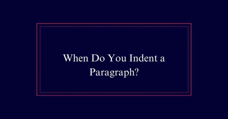 Paragraph indent