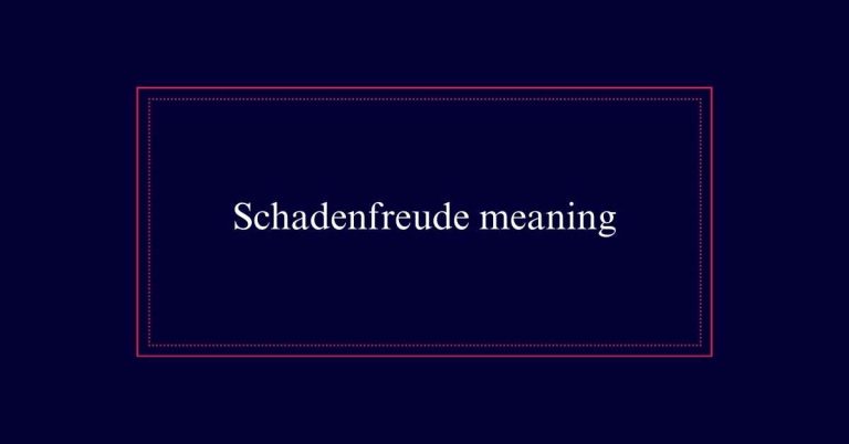 Schadenfreude meaning