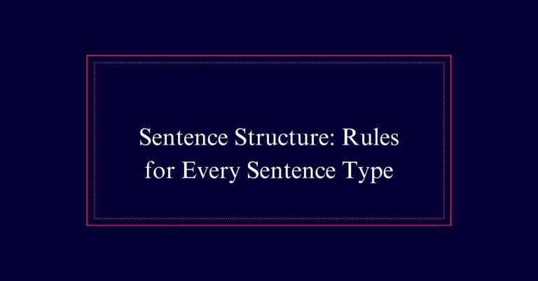 Sentence Structure