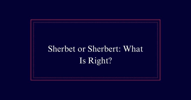 Sherbet vs Sherbert