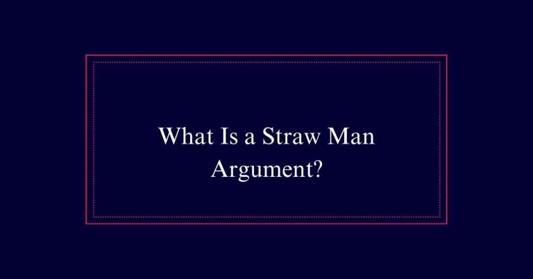 Straw Man Argument