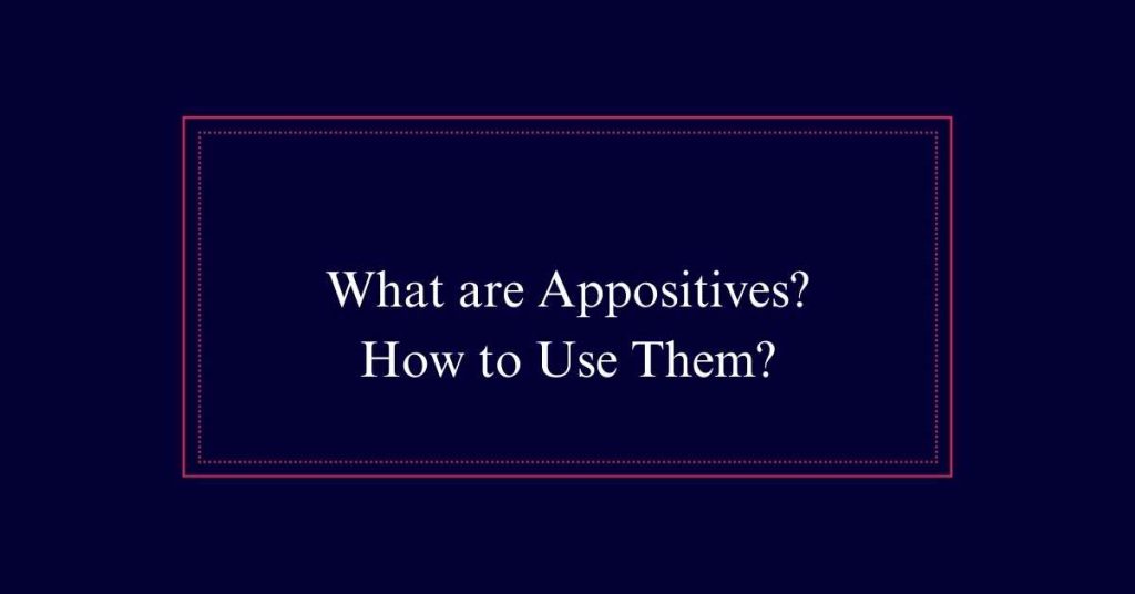 What are Appositives