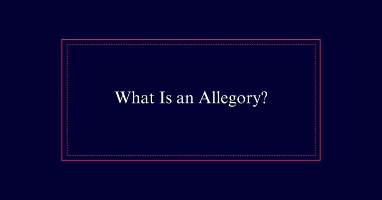 What Is an Allegory