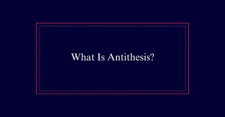 What Is Antithesis?