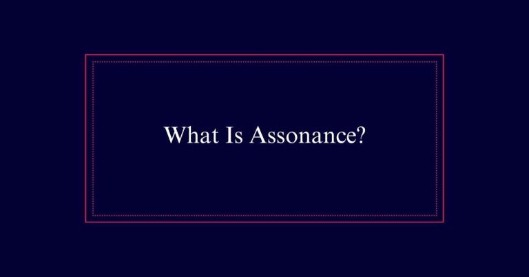 What Is Assonance?