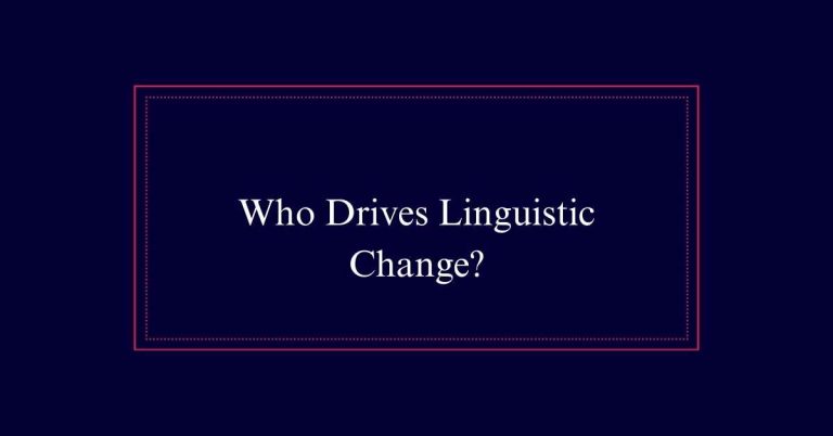 Who Drives Linguistic Change?