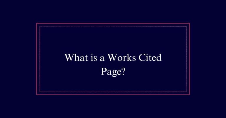 Works Cited Page