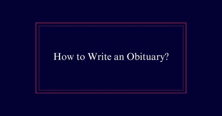 Write an Obituary