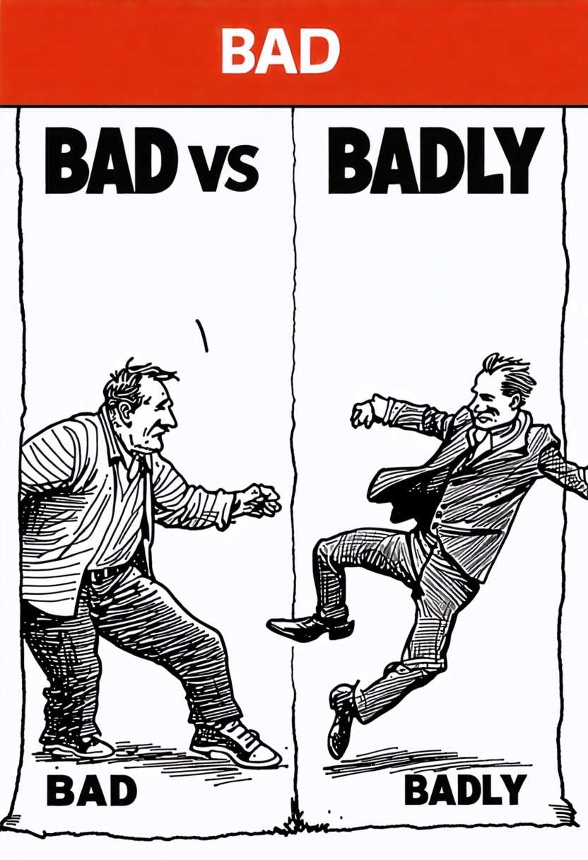 Bad Vs Badly