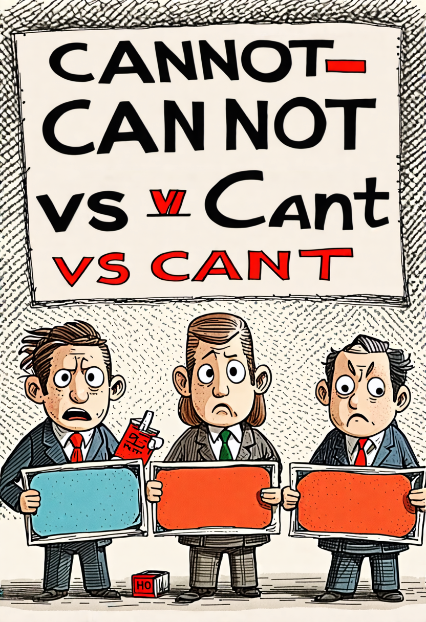 Cannot Vs Can Not Vs Cant