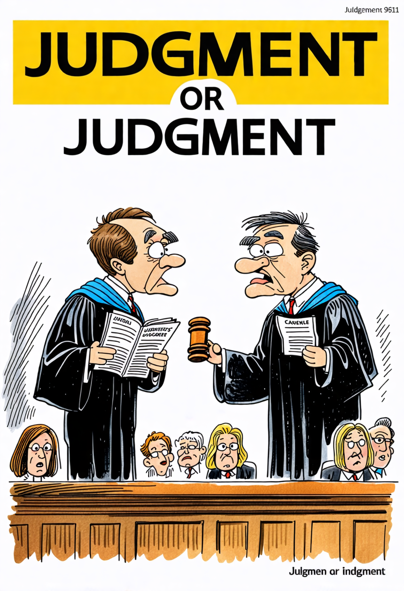 Judgement Or Judgment