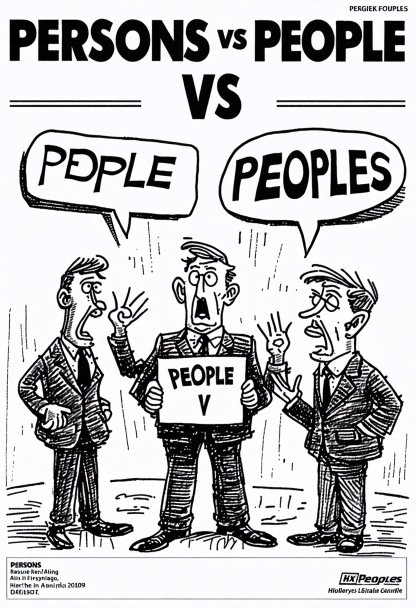 Persons Vs People Vs Peoples